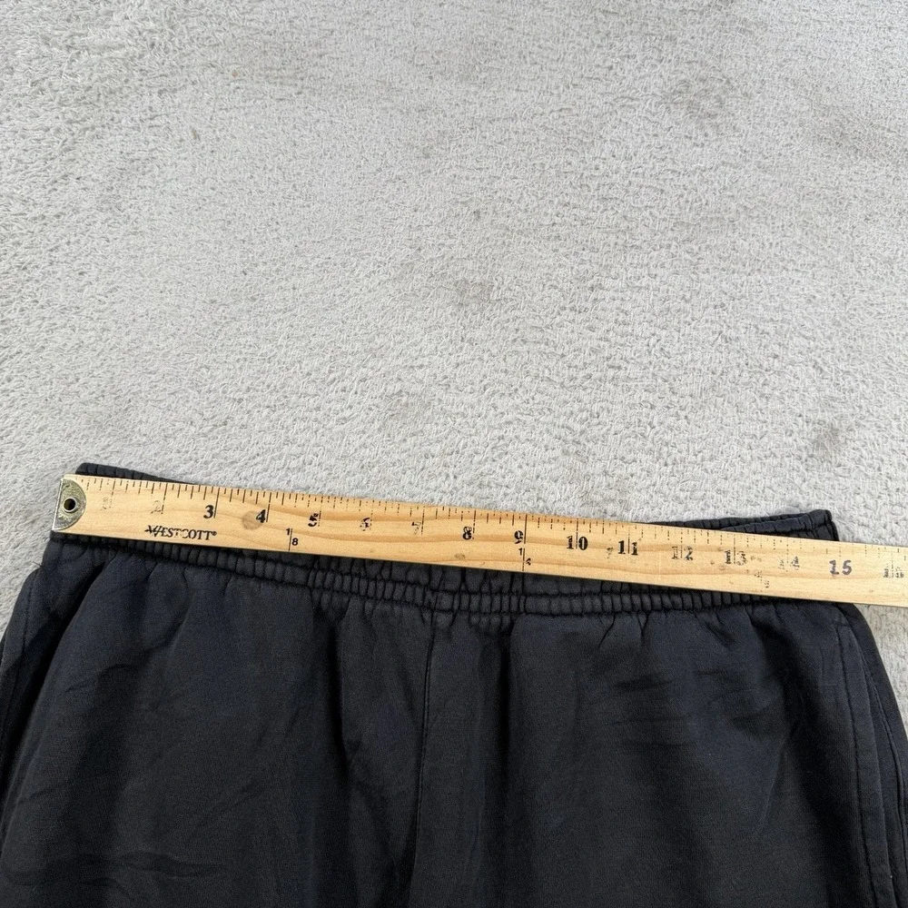 Nike Sweatpants Mens Medium Black Fleece Swoosh Drawstring Gym Joggers Active